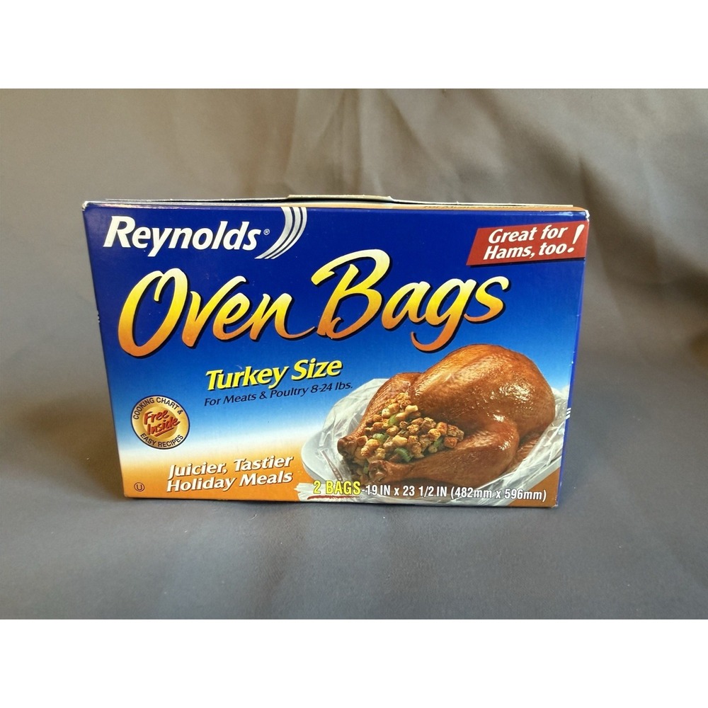 NEW 2003 Discontinued Reynolds Turkey Size 2 Oven Bags Thanksgiving 19 x 23.5 in